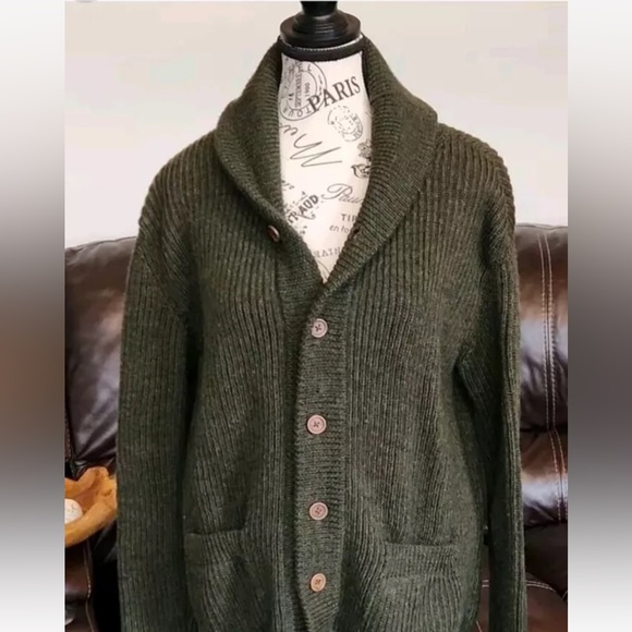 Imogene + Willie Green Beckett Cardigan SZ M - Picture 2 of 4